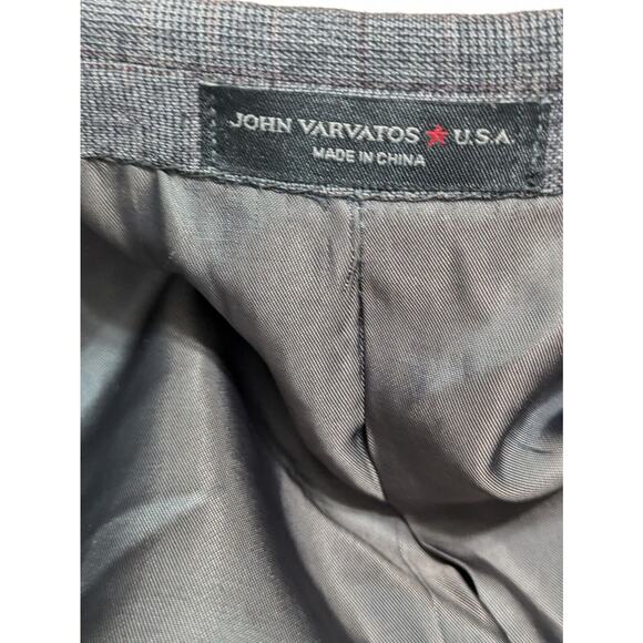 John Varvatos Blazer Mens 42L Gray Bedford Wool Suit Jacket - Picture 7 of 14